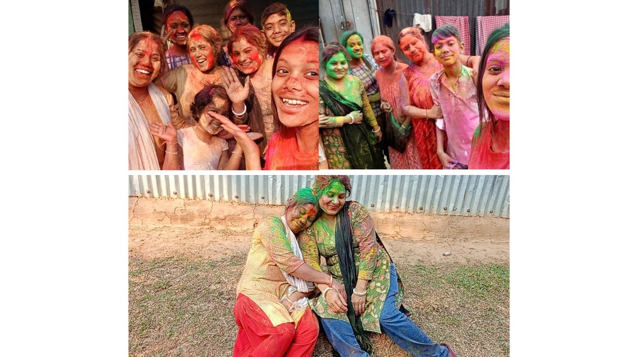 Happy Holi guys 🌈💗 মা মাসি এমন কি খেলো এমন মাতলামি কেন করলো?😱