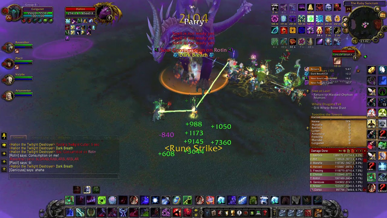 Warmane: Halion RS25 nm as Blood DK (Shadow) WoTLK 3.3.5