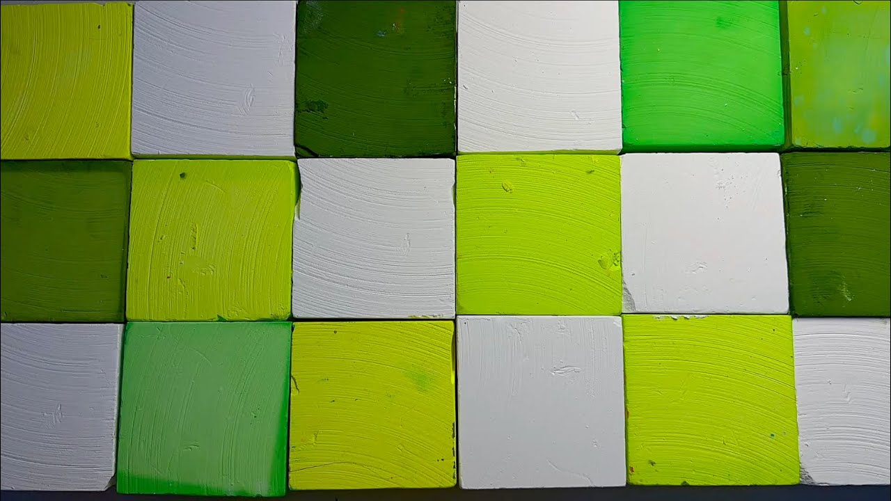 🍏🍐Green Dyed Chalk 🥝🥑| Relaxing & Stress Relief | Satisfying Crushing Sounds | ASMR