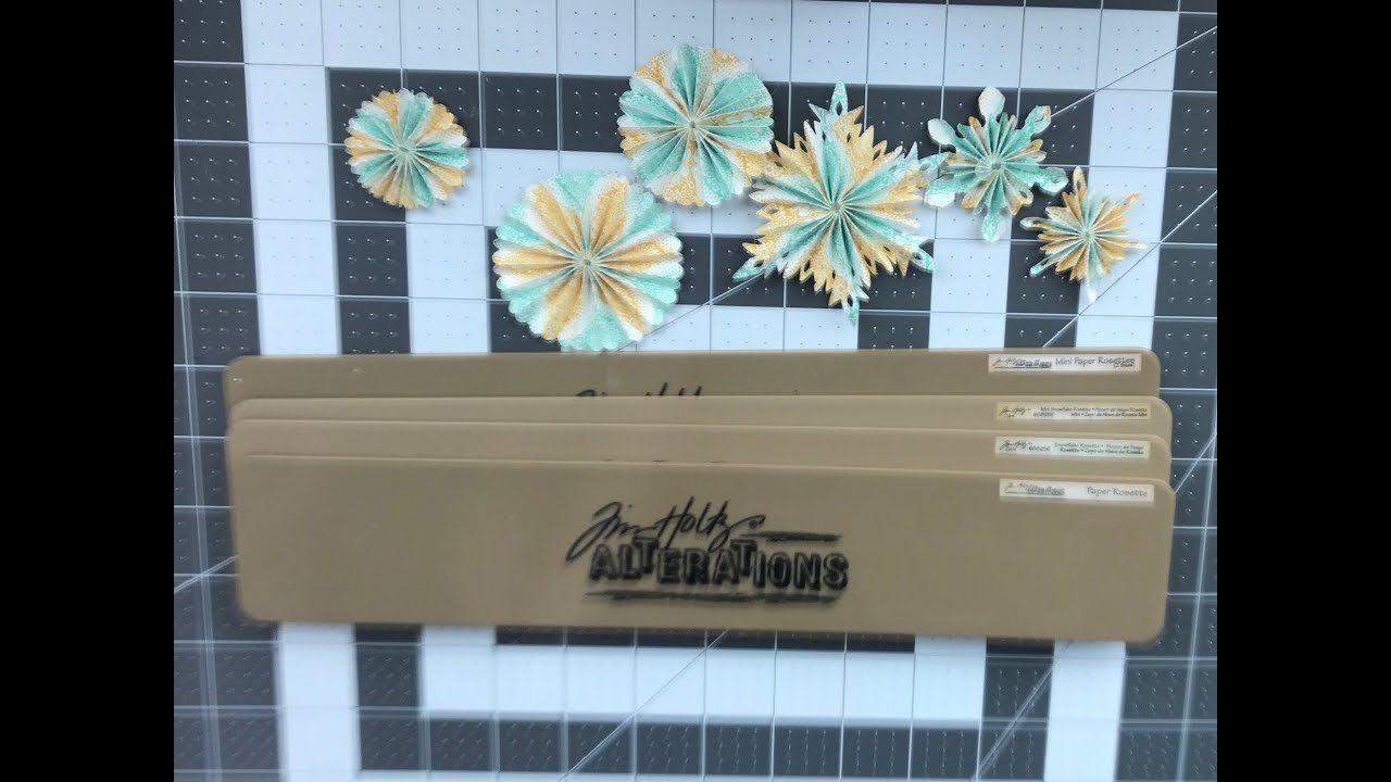 😍Tim Holtz Mini Paper Rosette & Mini Snowflake Die Cut 