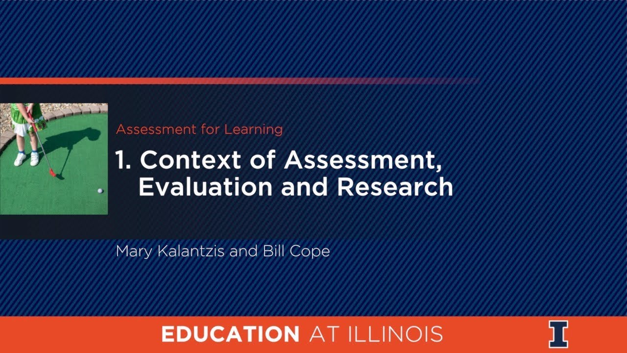 1.  Context of Assessment, Evaluation and Research
