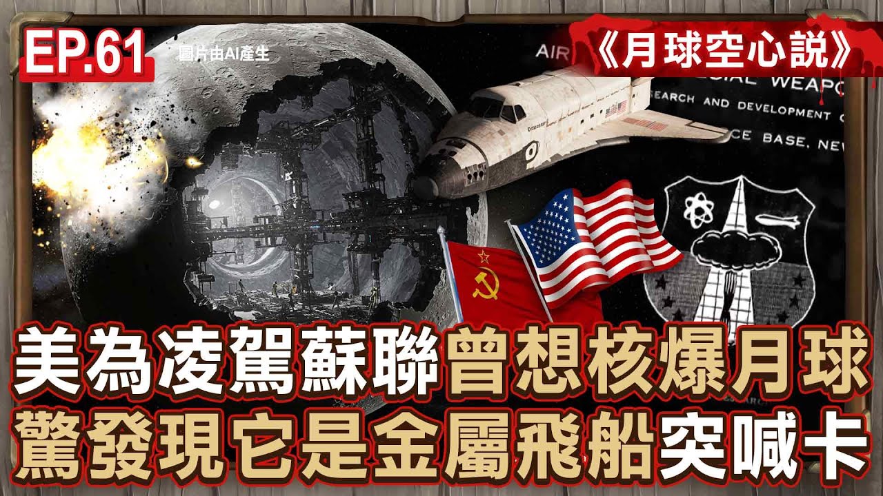 EP.61／美為凌駕蘇聯...計畫核爆月球「竟發現它是金屬飛船」？「NASA才不讓太空人登月」祕密文件A119計劃曝《月球空心說》【57怪奇物語】⁨ @57StrangerThings