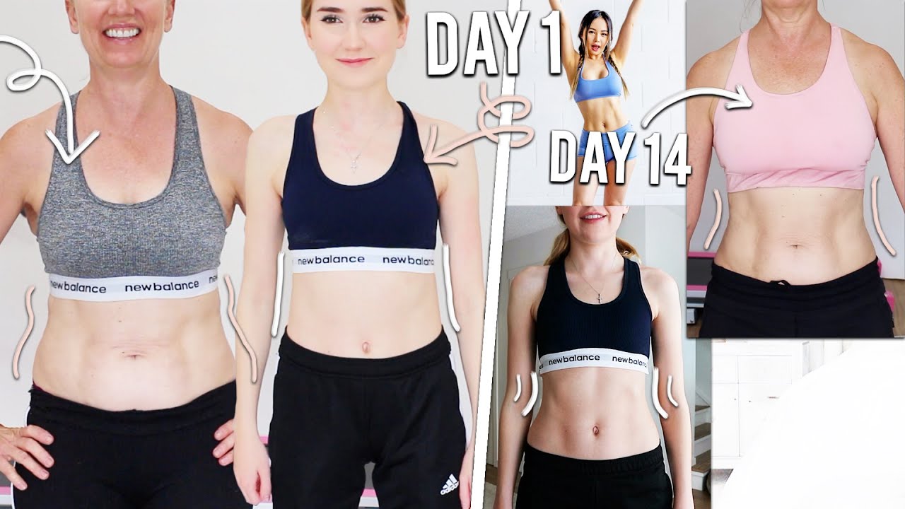 Two Different Body Types Try Chloe Ting 2 Week Shred! RESULTS?!