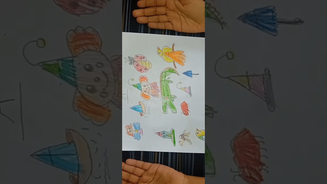 Drawing using alphabet A 