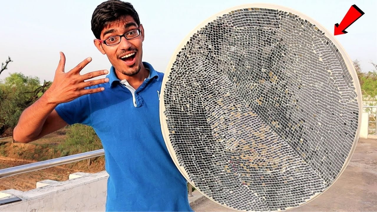 We Made Super Powerful Concave Mirror | कांच के टुकड़ों से बनाया Magical Mirror |