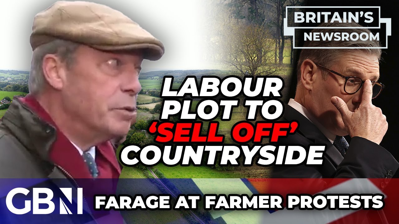 Nigel Farage BACKS farmers at MASS protest against PLOT to 'SELL OFF' countryside to GLOBALISTS