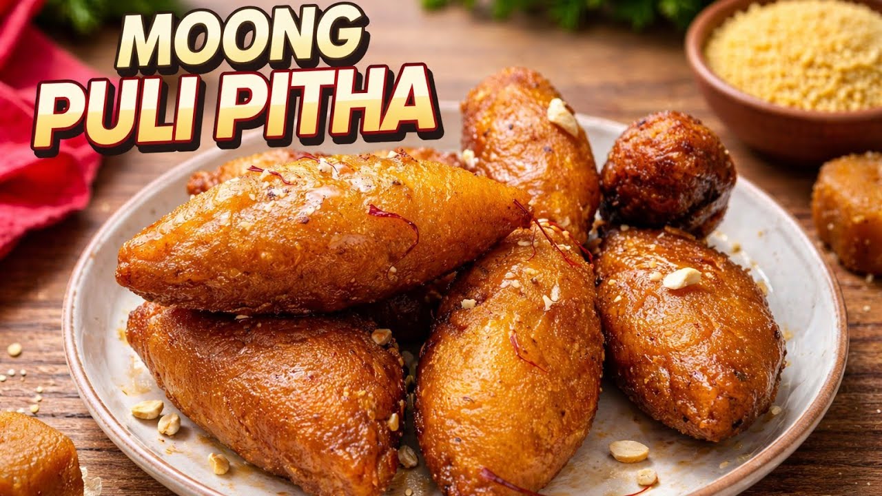 Traditional Moong Puli Pitha Recipe Authentic Moong Puli Pitha | Winter Special Bengali Dessert#puli