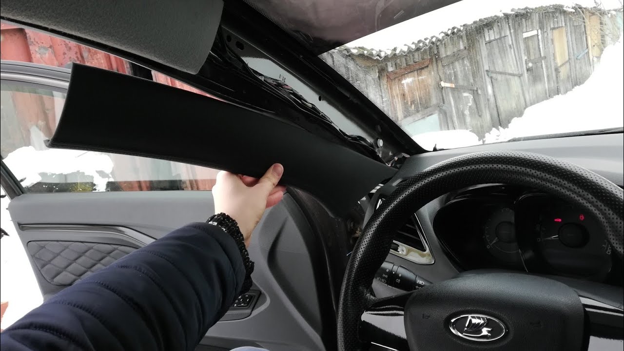 Дорогой тюнинг Весты Кожаная обшивка передних стоек