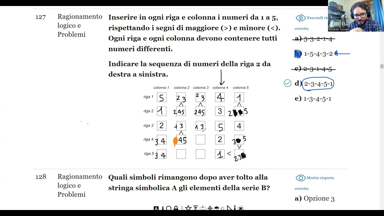 🧩 Luglio 2024 | Logica n° 127 | Inserire in ogni riga e colonna i numeri da 1 a 5, rispettando i se…