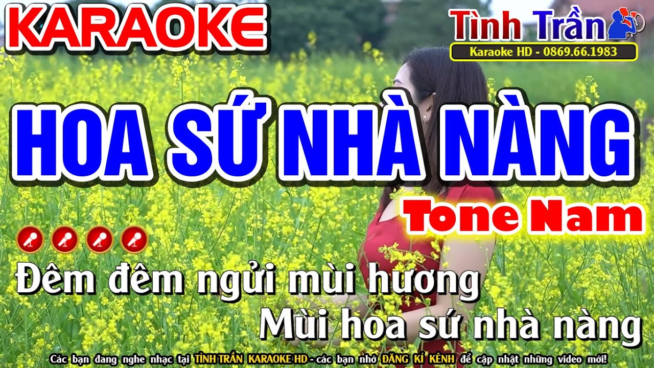 Hoa Sứ Nhà Nàng Karaoke Nhạc Sống Tone Nam ( Cm ) - Tình Trần Organ