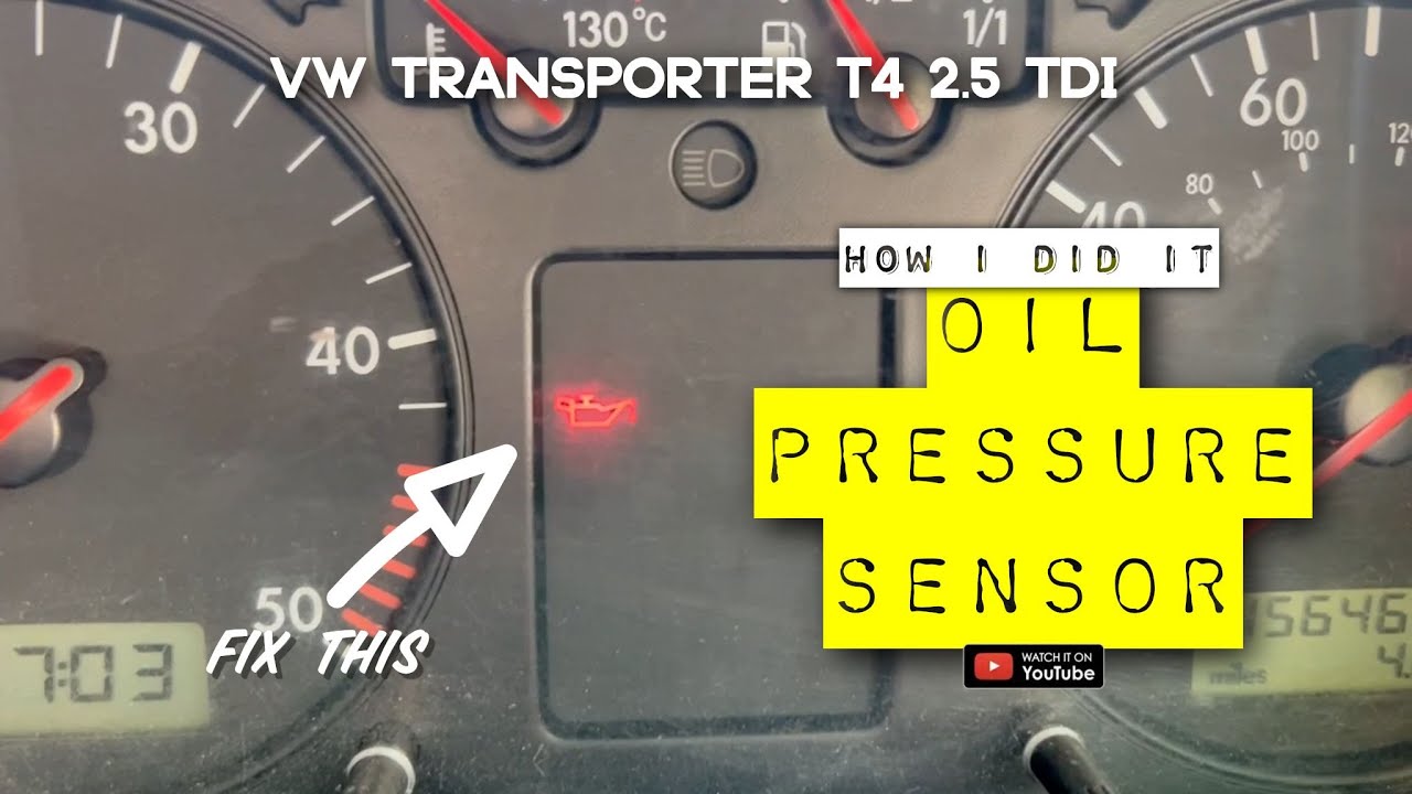 Blinking Oil Light Fix | VW T4 2.5tdi Engine Oil Pressure Sensor Replacement