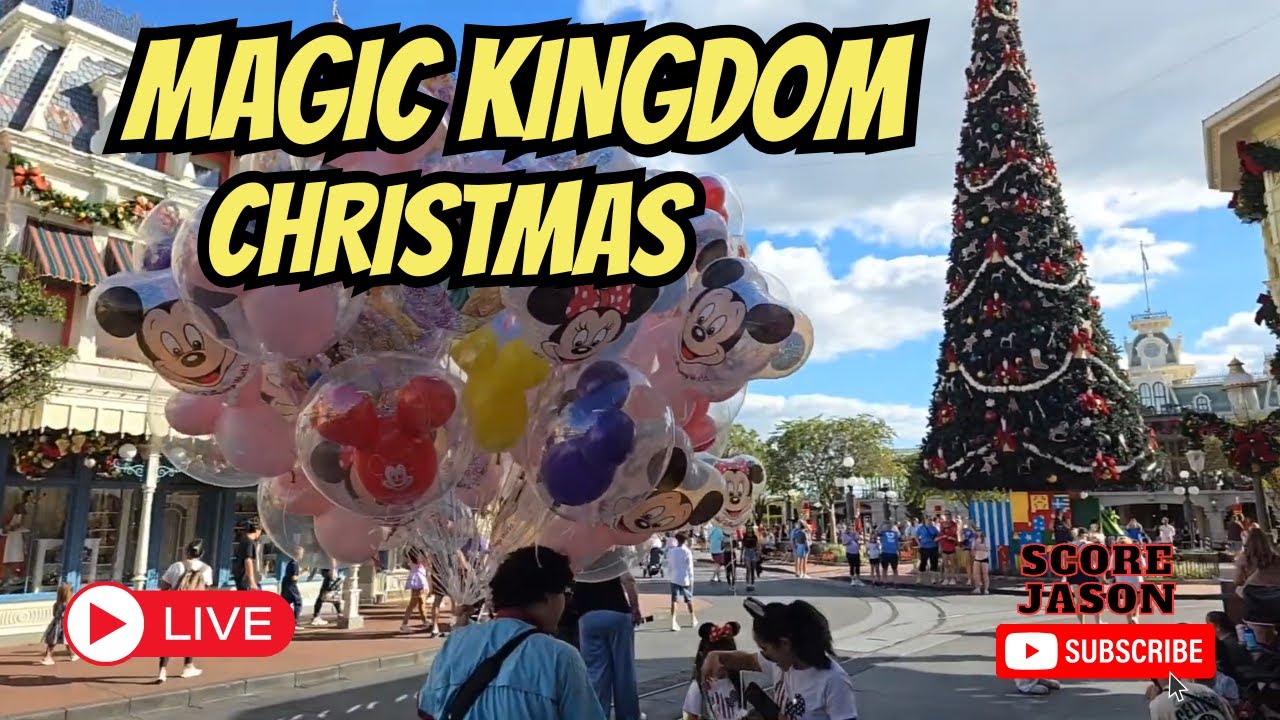 🔴LIVE Magic Kingdom Afternoon | Rides, Shows and Christmas Decor!