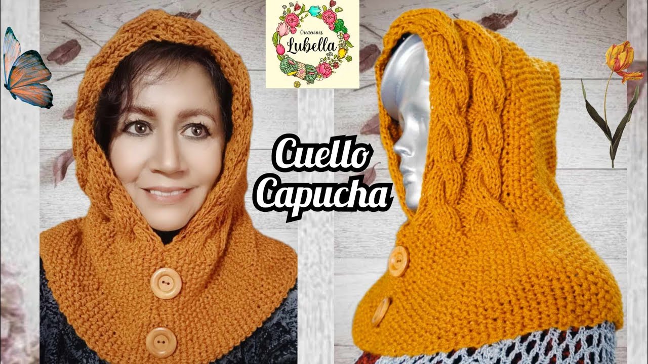 Como hacer Cuello Capucha con trenzas