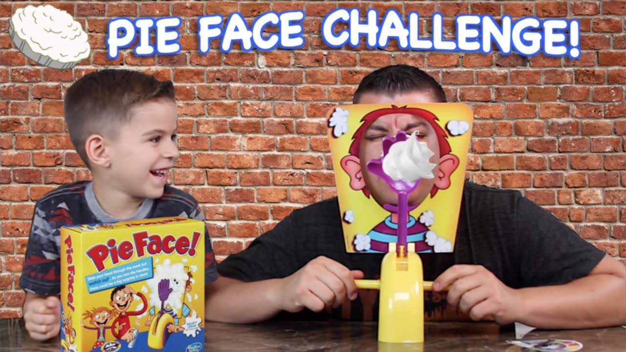 PIE FACE CHALLENGE!!! Messy Pie to the Face Game