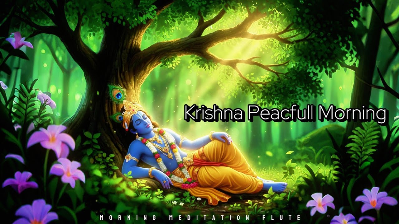 Peaceful Morning with Krishna Flute | Relax  Meditate Heal ✨