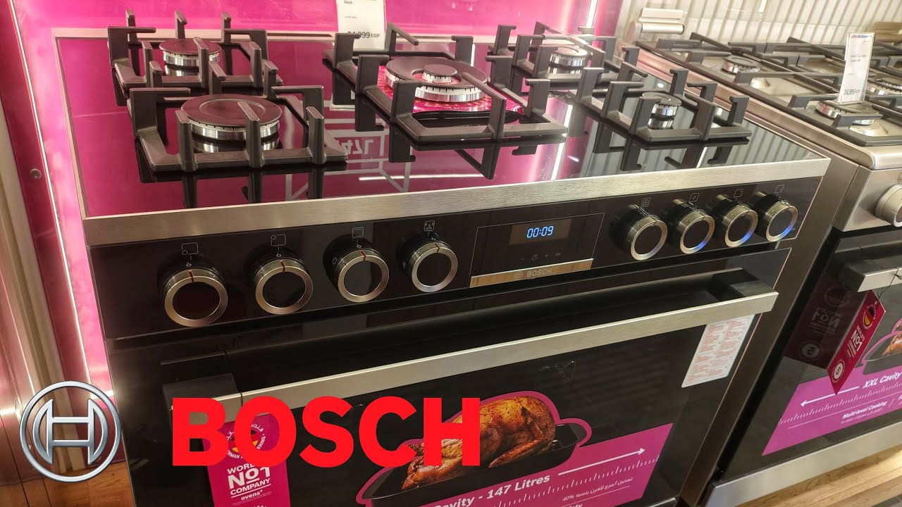 #ريفيو بوتجاز بوش 5 شعلة احدث موديل || Bosch Series 8 gas cooker with full safety 