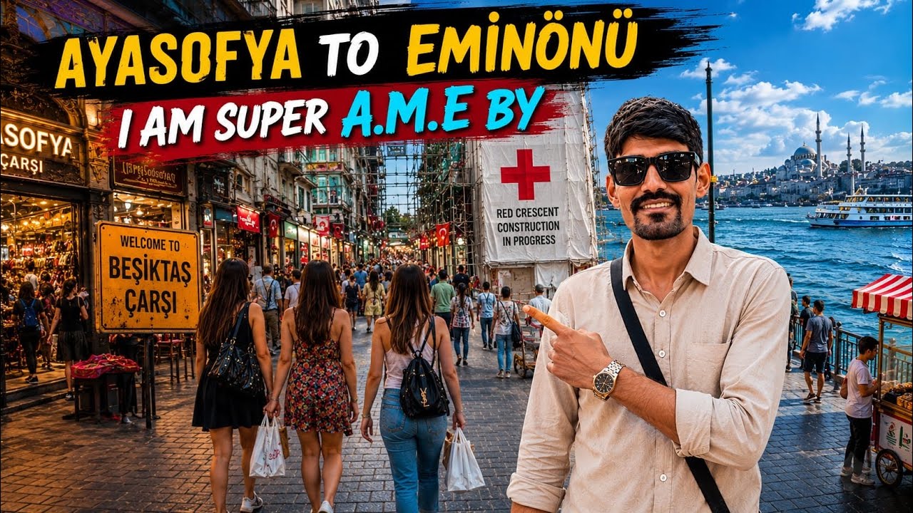 &ldquo;Aya Sofya to Emin&ouml;n&uuml; Walking Tour 🇹🇷 Street Walk #travel Istanbul #Turkey#AyaSofya #emin&ouml;n&uuml; 