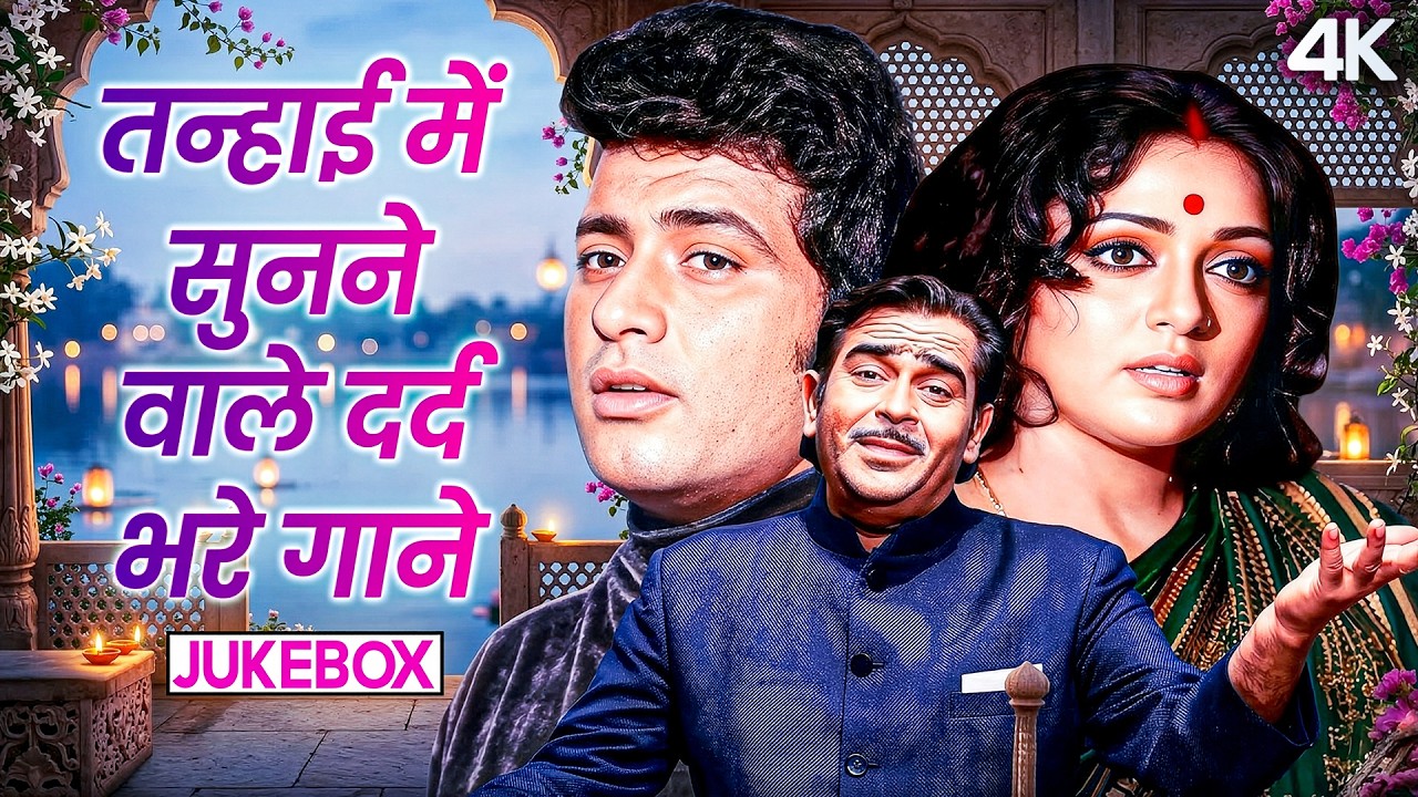 तन्हाई में सुनने वाले दर्द भरे गाने | Lata Mangeshkar, Kishore Kumar, Rafi | Hit 4K Songs Jukebox