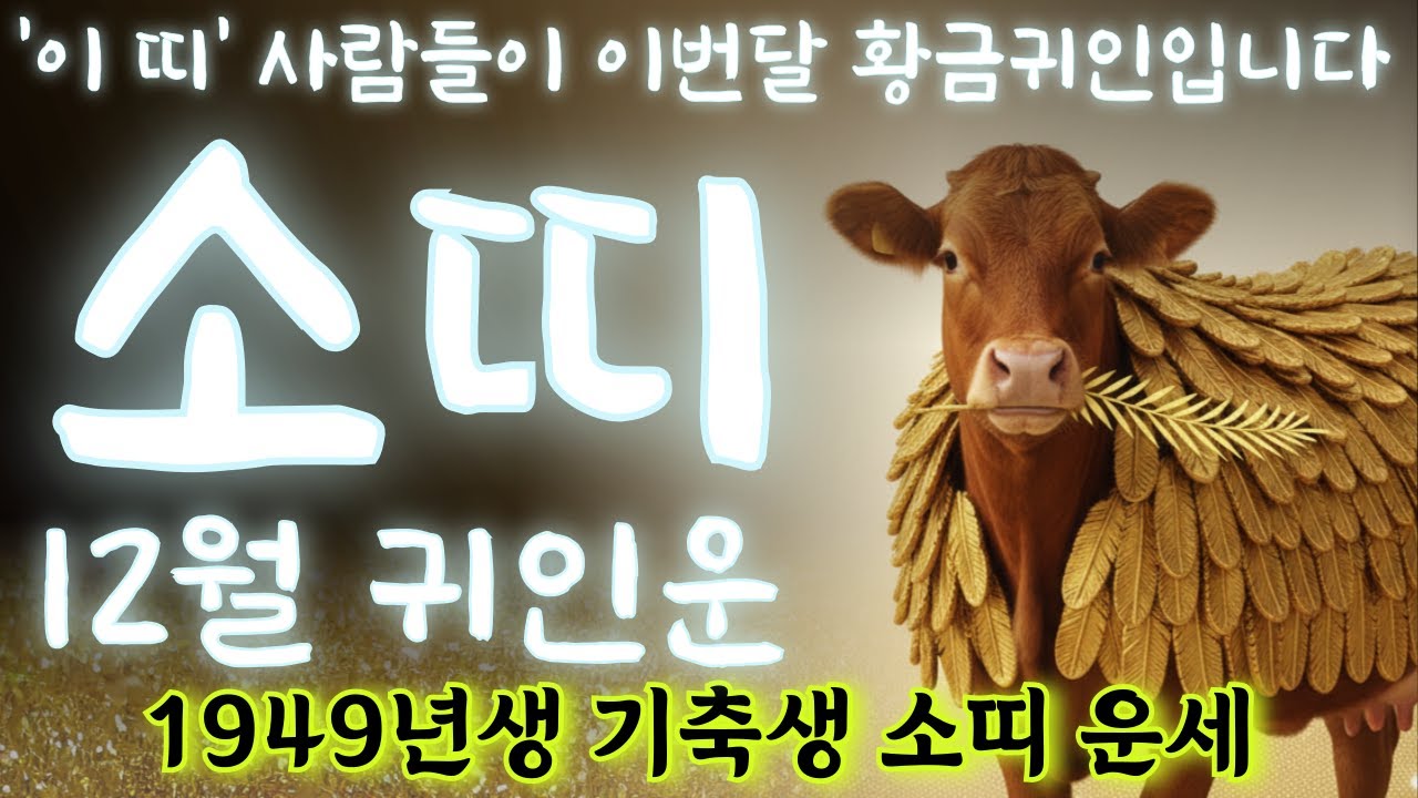 소띠운세49년생 소띠궁합띠 12월 운세🧑🏻&zwj;🤝&zwj;🧑🏼소띠와 잘 맞는 띠 '이 띠' 만나야 내 팔자 풀리고 대운에 올라탑니다 49년 소띠 1949년 소띠운세 소띠궁합
