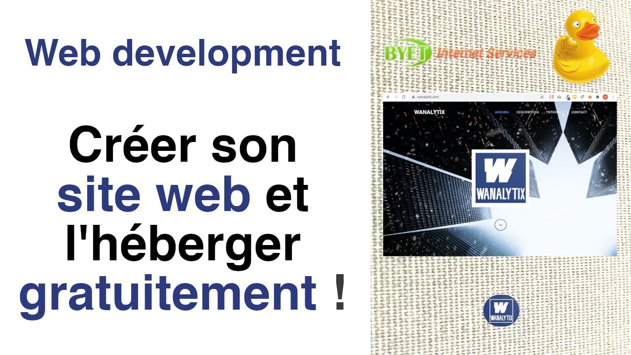 Créer son site web et l'héberger gratuitement!