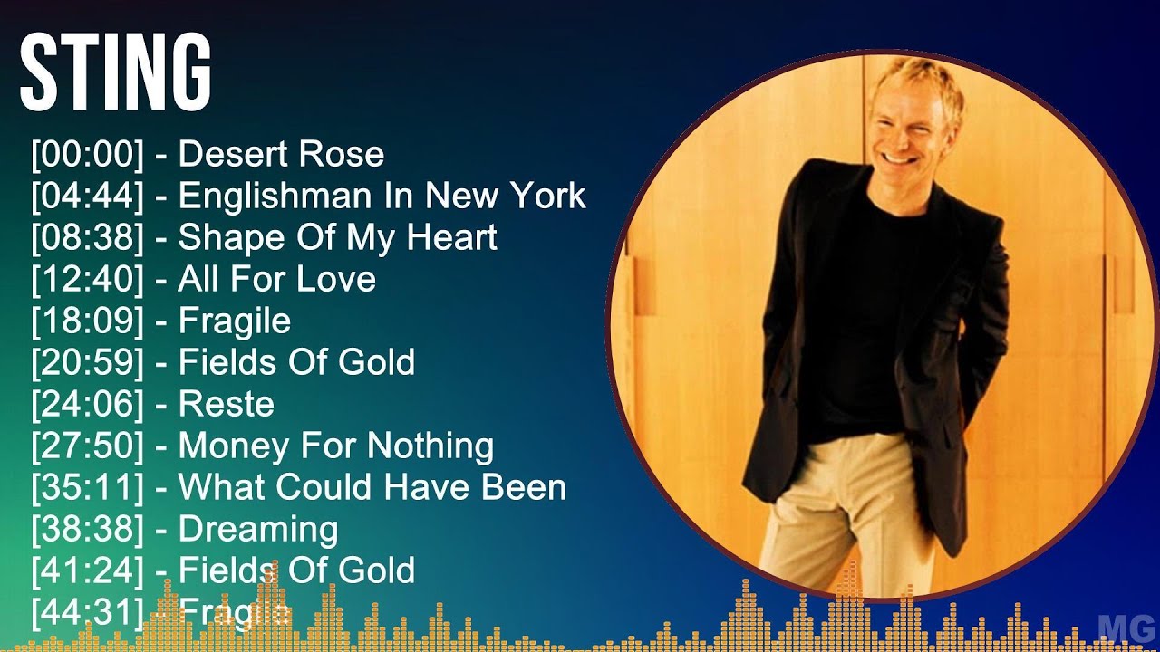 Sting 2024 MIX Best Songs - Desert Rose, Englishman In New York, Shape Of My Heart, All For Love