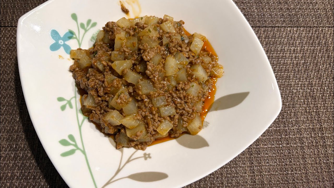 マーボー豆腐の素でマーボーとろろ大根