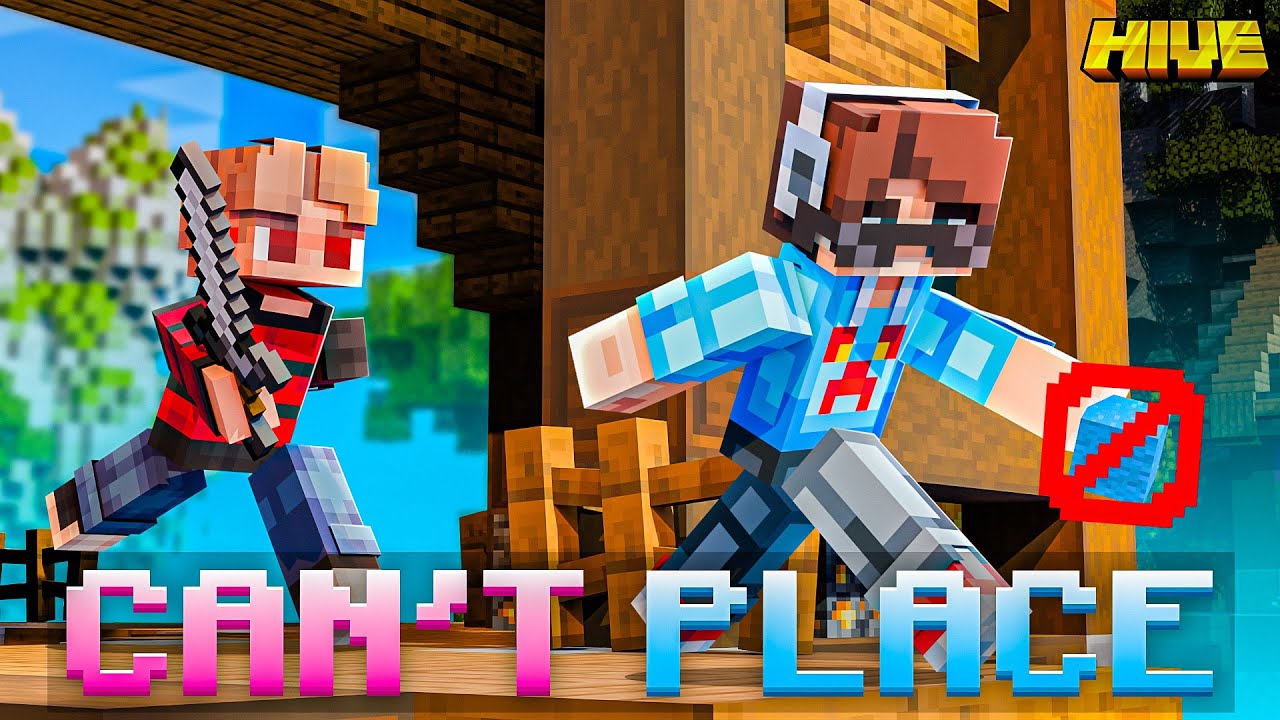 Hive Bedwars But I Can't Place Blocks! (Hindi)