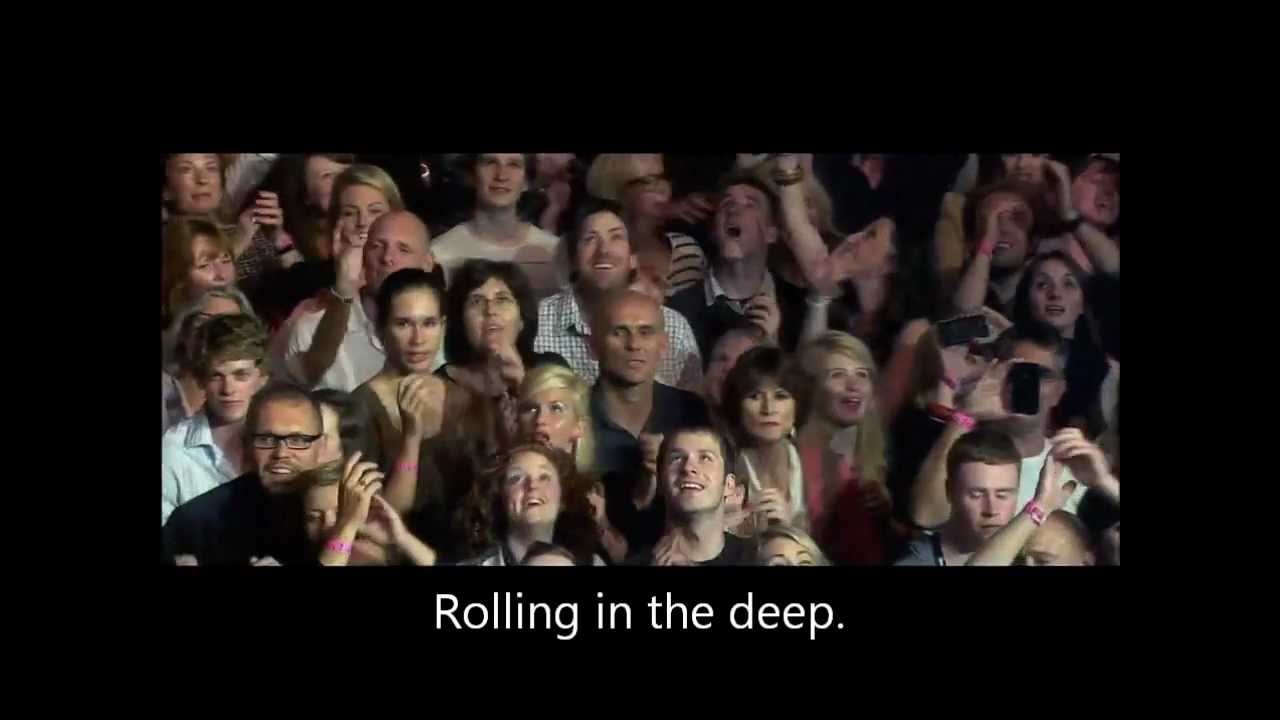Adele ROLLING IN THE DEEP lyrics - LIVE at Royal Albert Hall