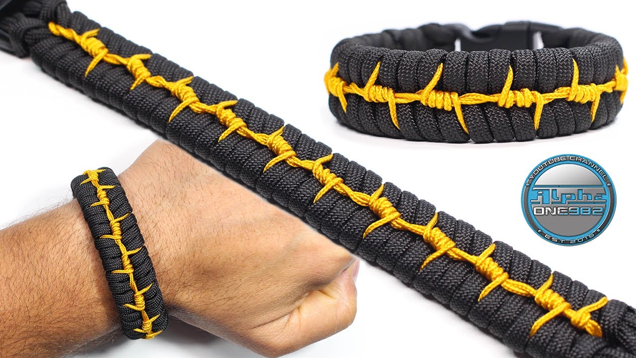 Barbed Wire Stitching Fishtail Paracord Bracelet Tutorial