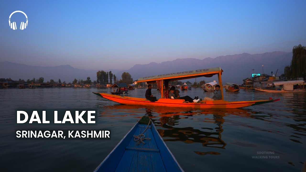 Relaxing Sunset Shikara Ride on Dal Lake, Srinagar | Peaceful Kashmir Evening in 4K + Binaural Audio