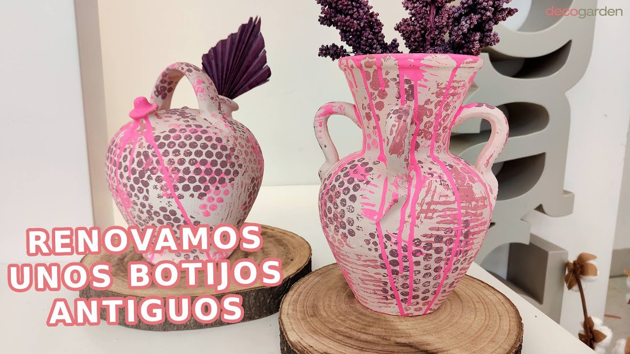 PINTAR BOTIJOS: Una manualidad para reciclar botijos antiguos // Decogarden