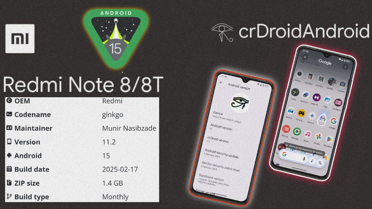 crDroid V11.2 Based on Android 15 for Redmi Note 8/T | In-depth Review | Xiaomi | RandomRepairs