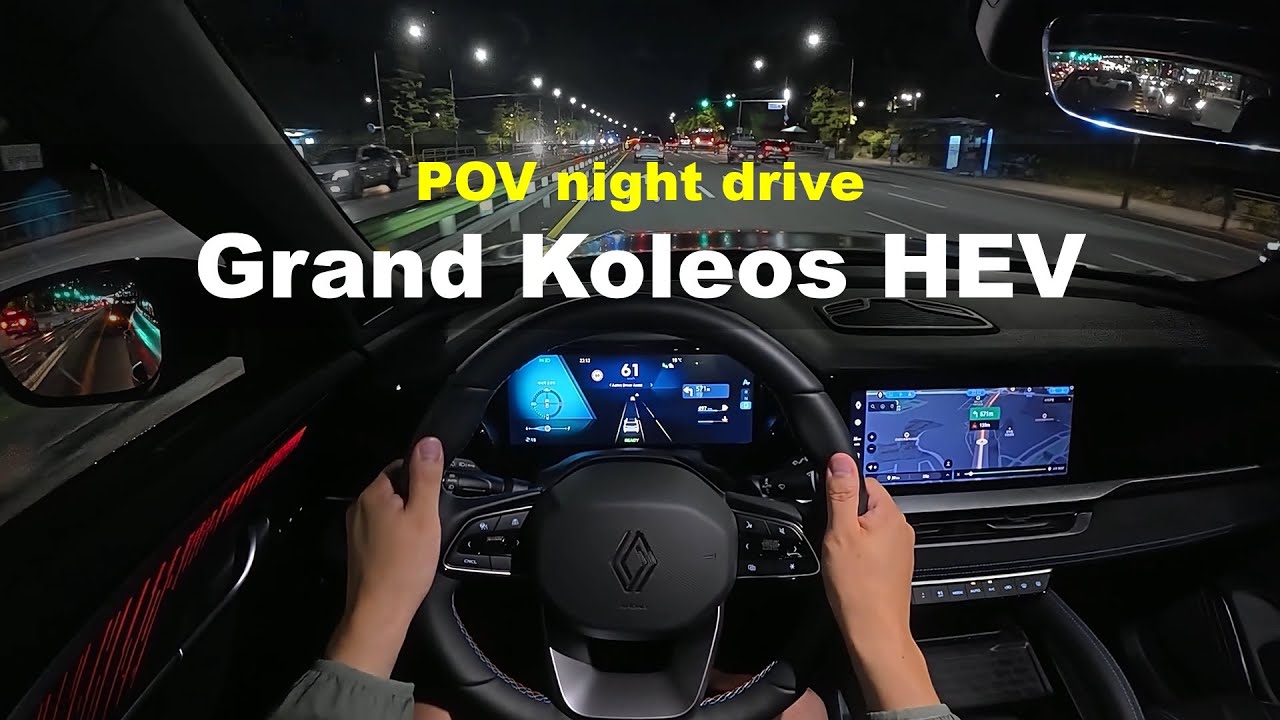 2025 Renault Grand Koleos hybrid POV night drive