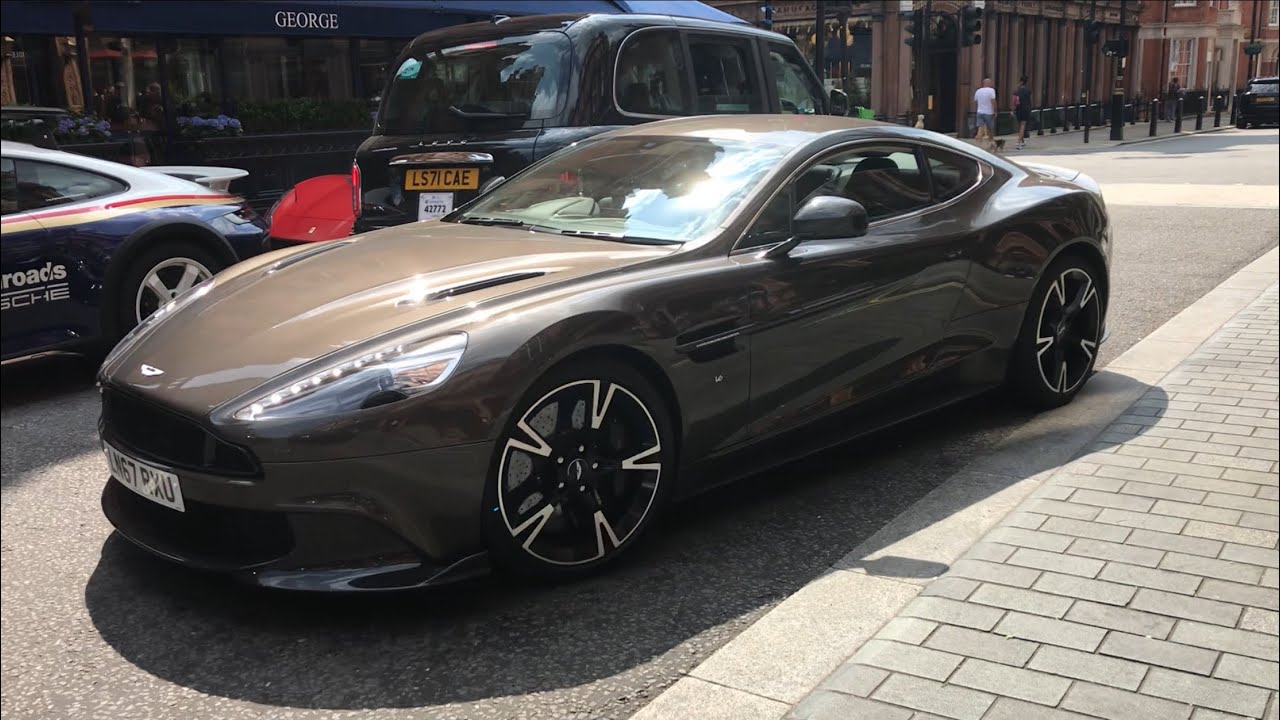 Aston Martin Vanquish S LOUD EXHAUST SOUND & ACCELERATION In London | Car Spotting London Supercars