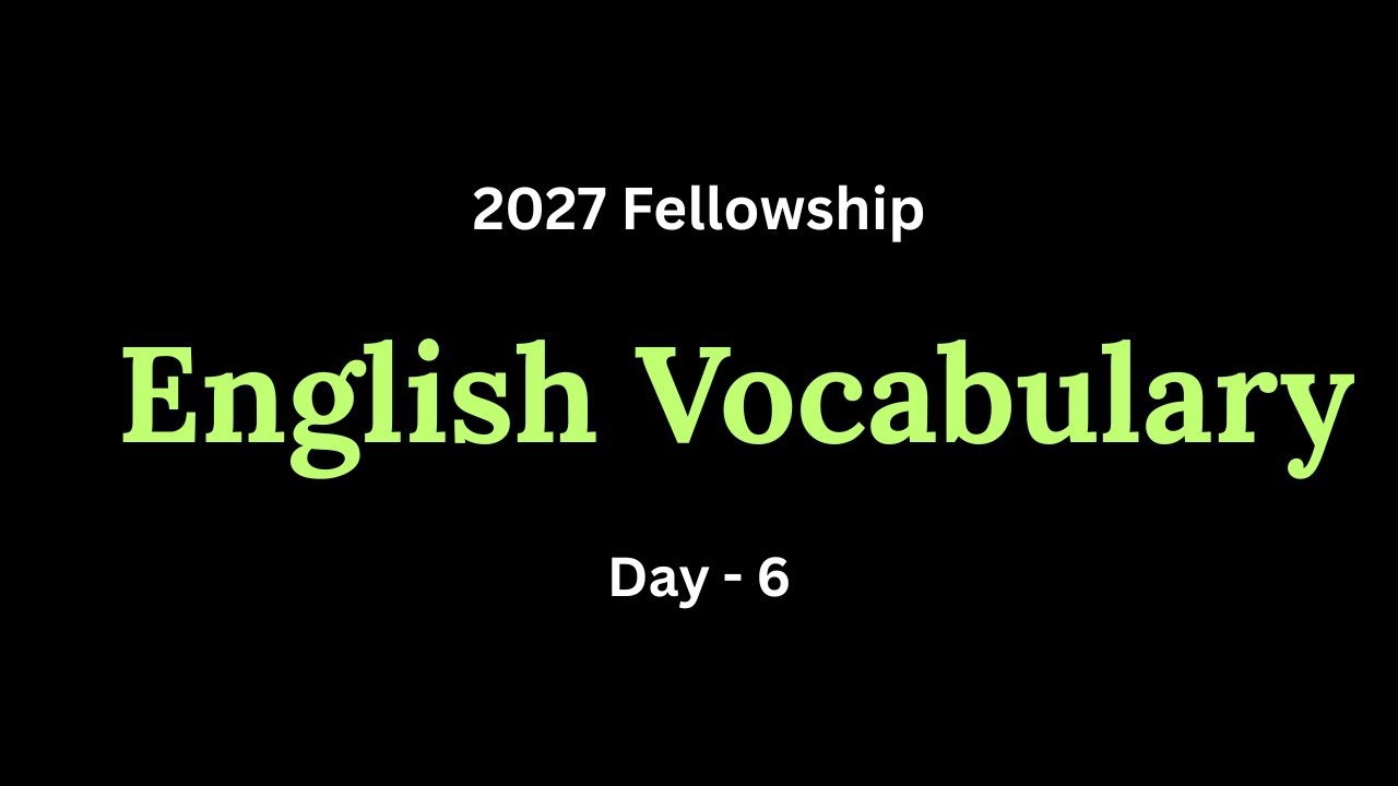 English Vocabulary Day 6 | UPSC 2027 Prelims | UPSC MindGame