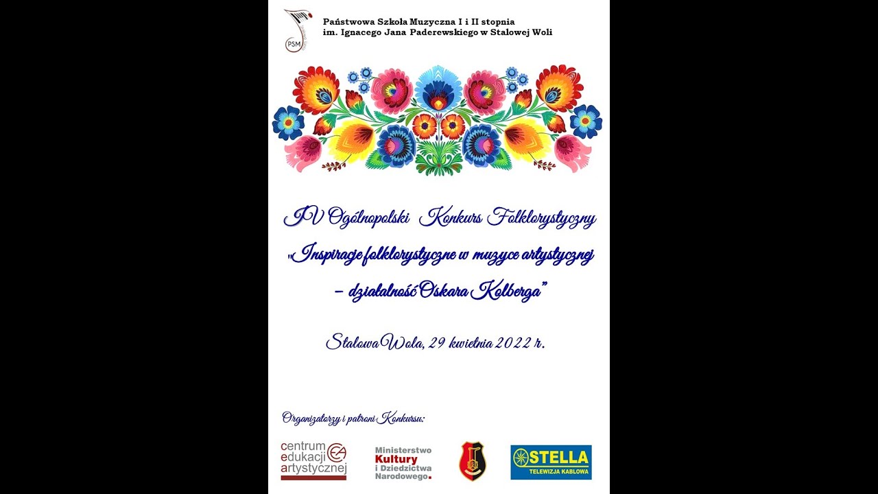 IV Ogólnopolski Konkurs Folklorystyczny -  ogłoszenie wyników