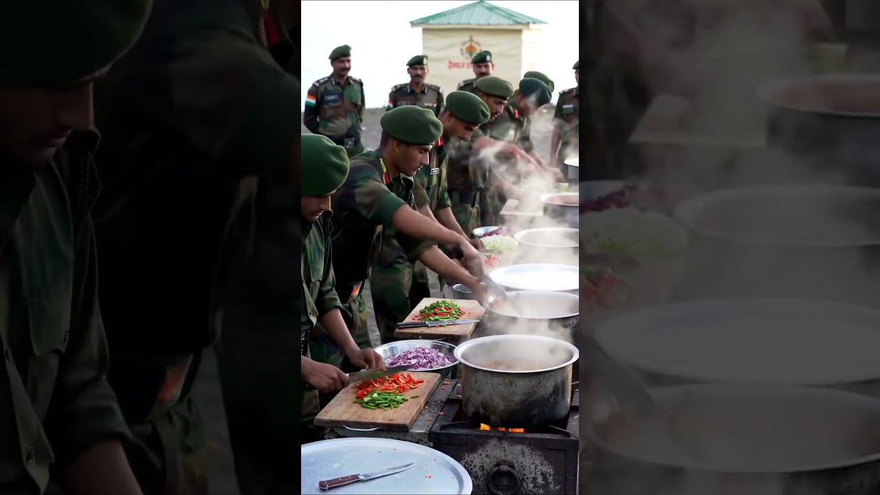 "Indian Army Soldiers Cooking in the Cold | Real Brotherhood at the Border 🇮🇳❄️" 
