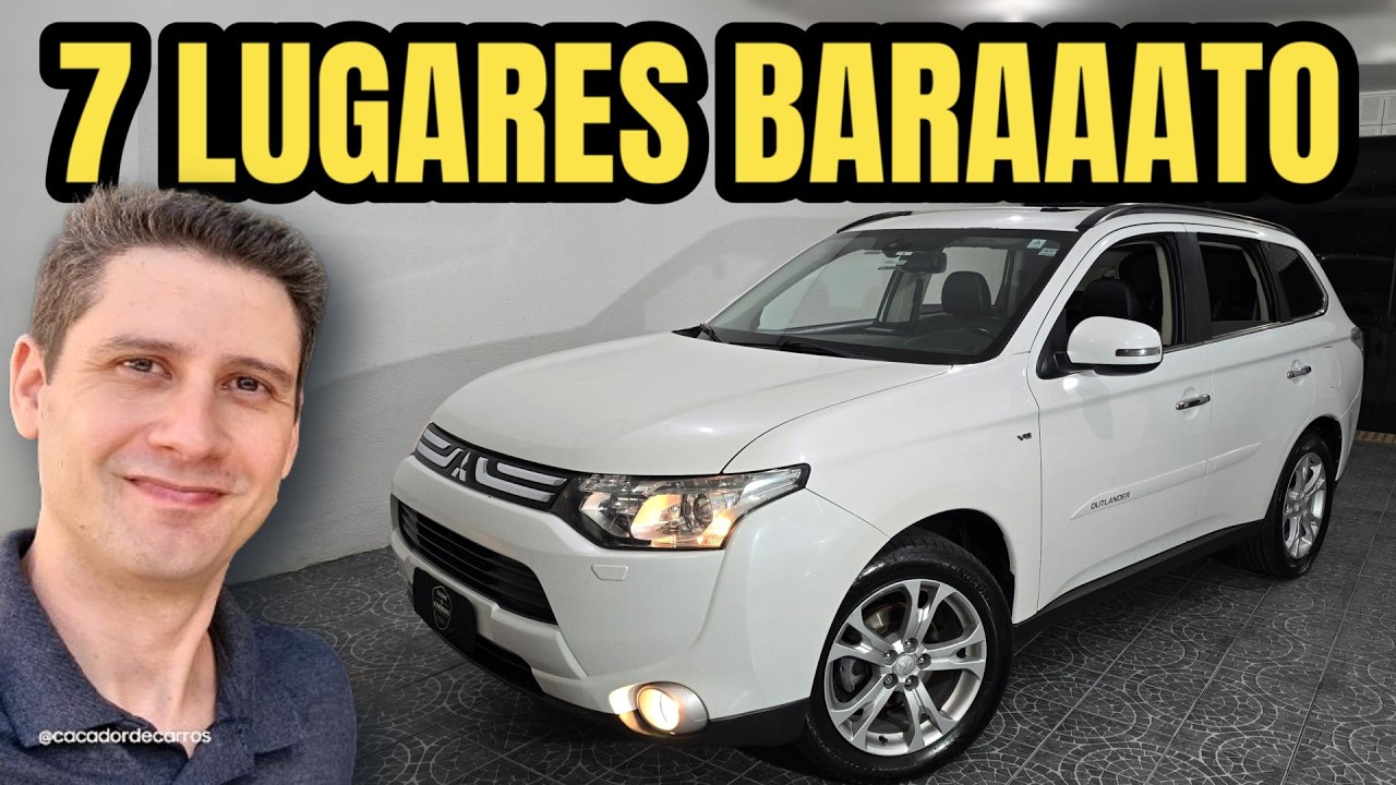 Outlander GT 2015, motor V6, tração 4x4 e 7 lugares // Caçador de Carros