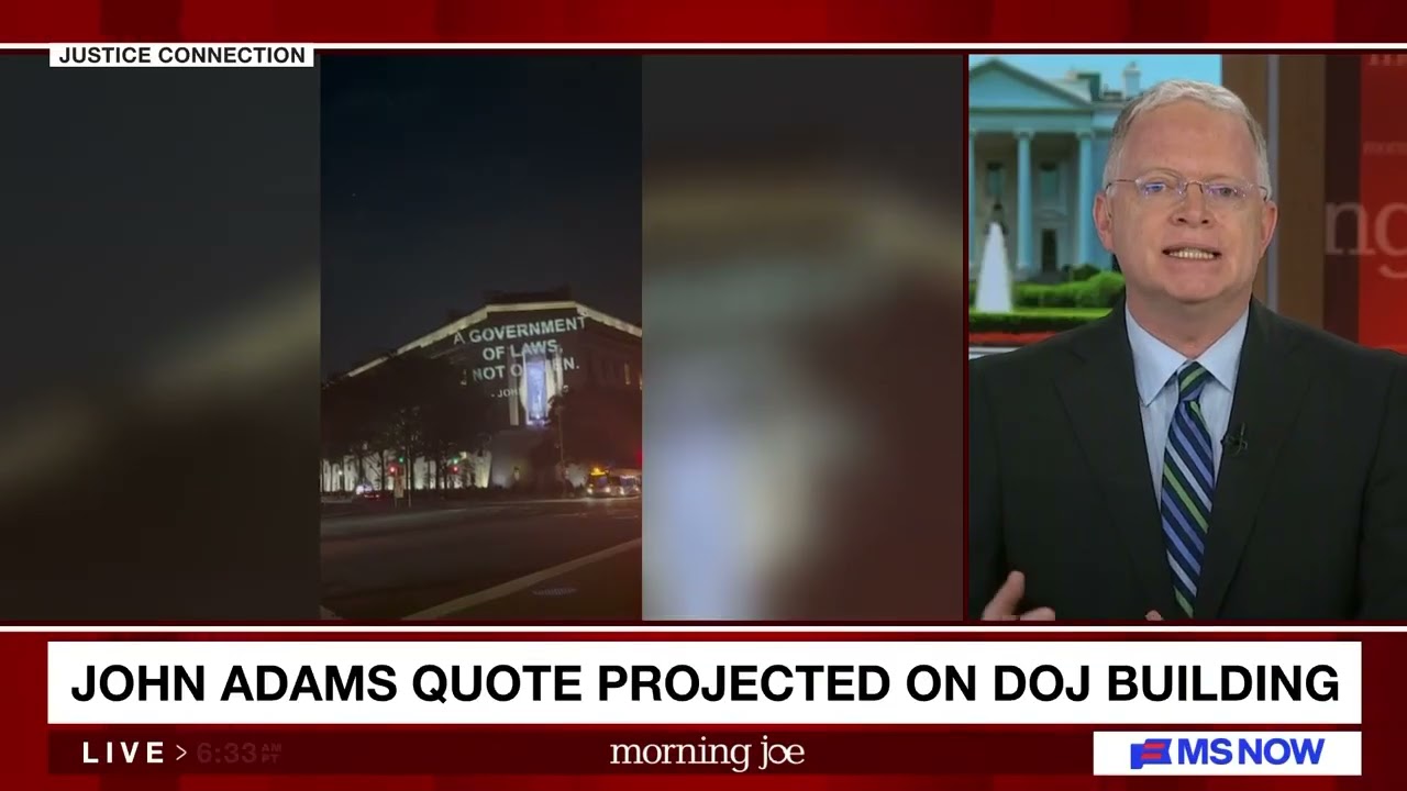 В программе Morning Joe на канале MSNBC показали проекцию Justice Connection &laquo;Правительство закон...