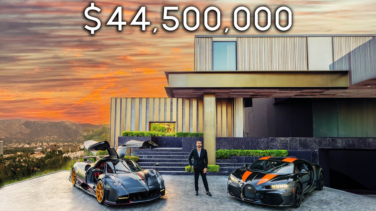 Touring a $44,500,000 Ultra Modern HOLLYWOOD HILLS Mansion With an Underground Garage