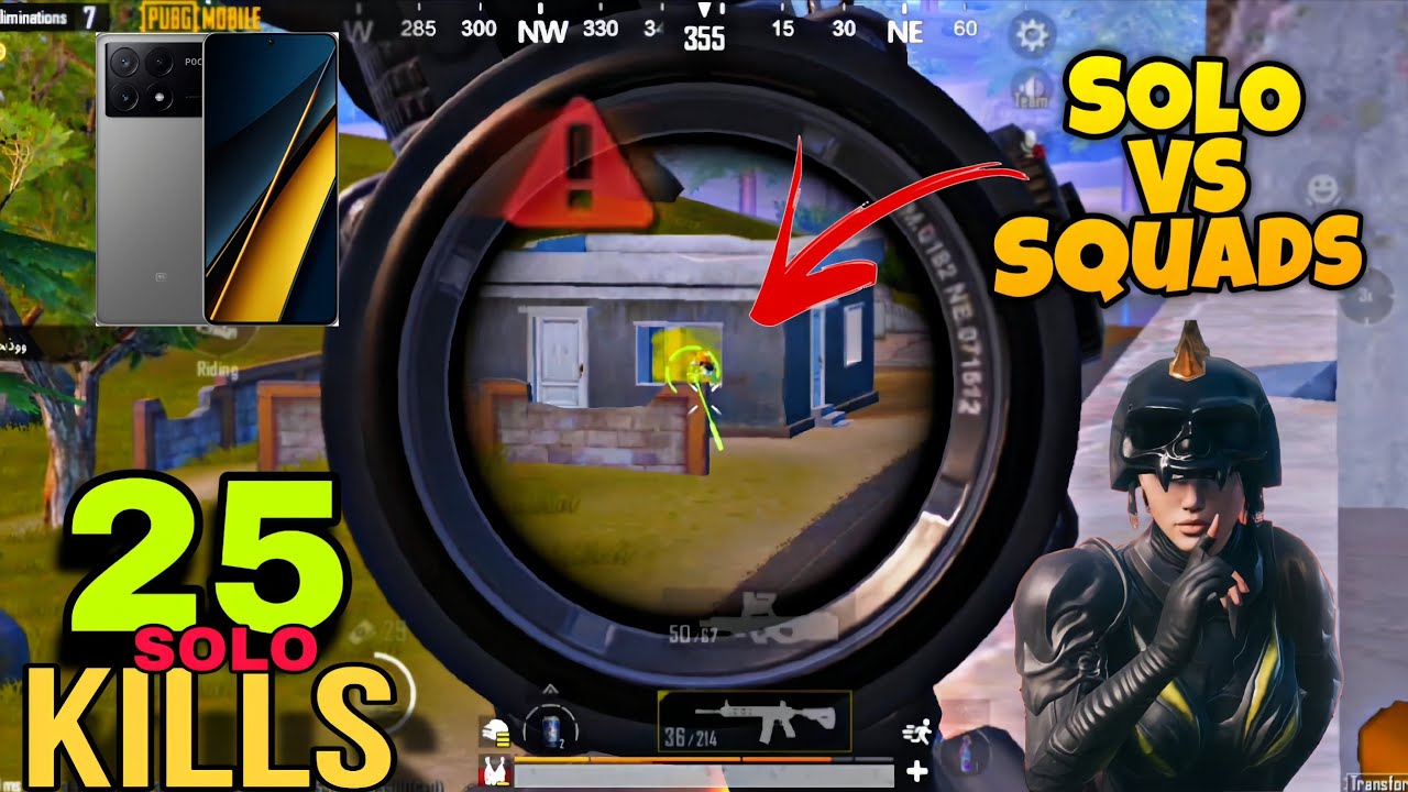 POCO X6 PRO TEST PUBG MOBILE 丨Sensitivity code 🤯 丨GAME PLAY 25 KILLS 💥 丨SOLO