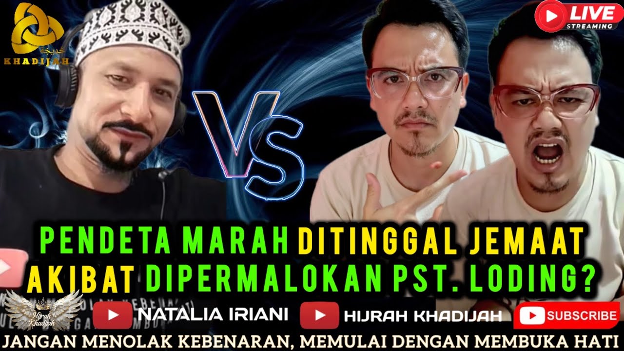 🔴KRIZTEN MALU⁉️ PENDETA DITINGGAL JEMAAT SETELAH DIPERMALOKAN PST. LODING? | HIJRAH KHADIJAH 