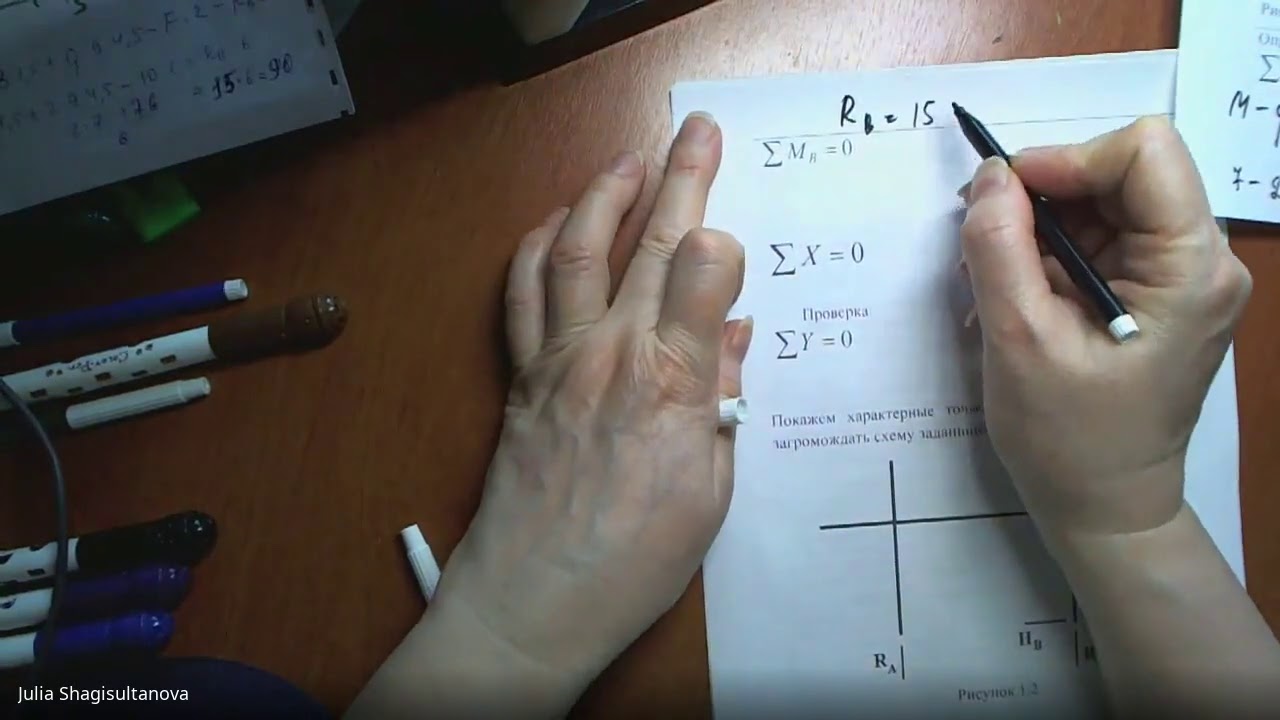 С.М. Задача №1.1 построение эпюры М  в раме