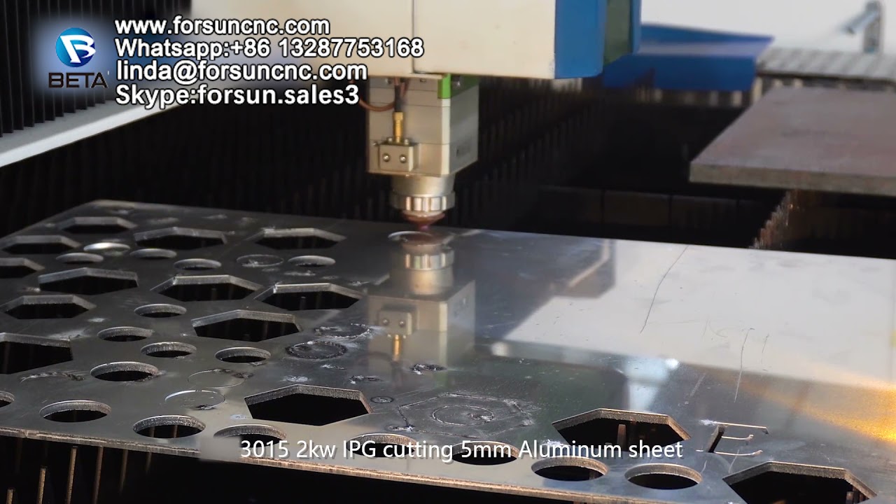 2kw CNC Fiber Laser Cutting 5mm Aluminum Sheet Video show