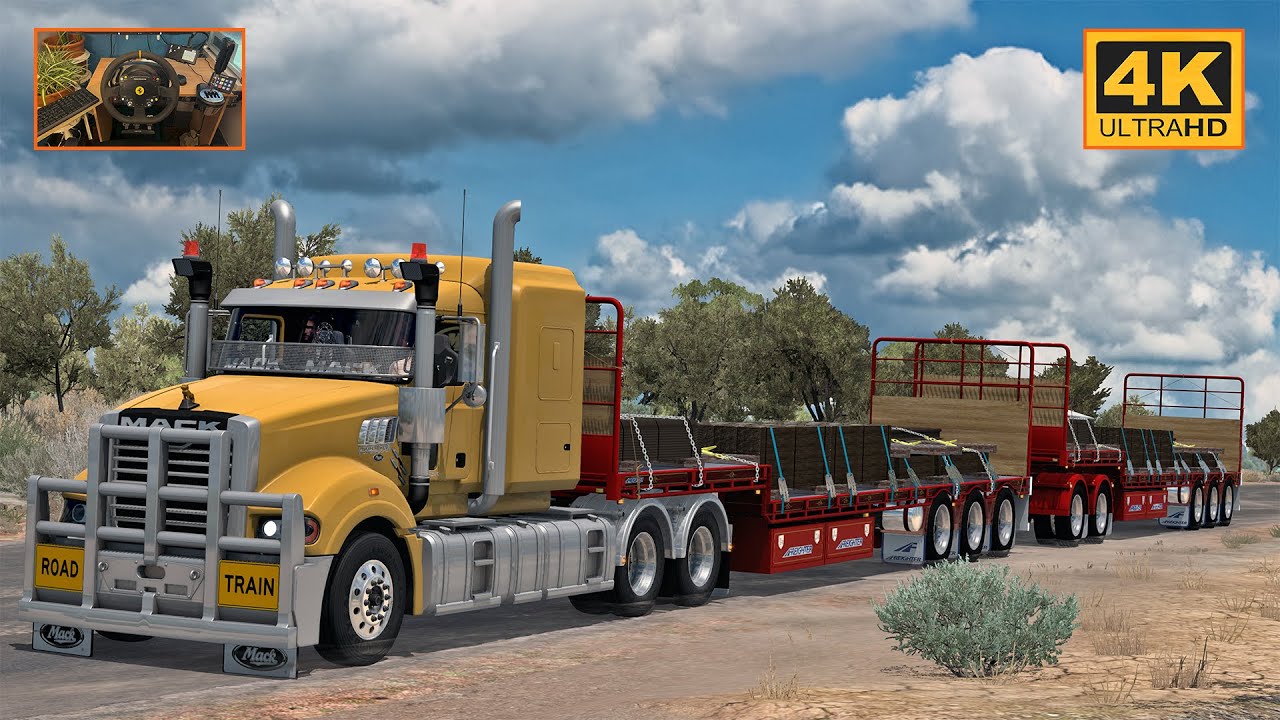 Mack Superliner w/ Mack MP10 in Australia | ATS Gameplay 4K + wheel cam