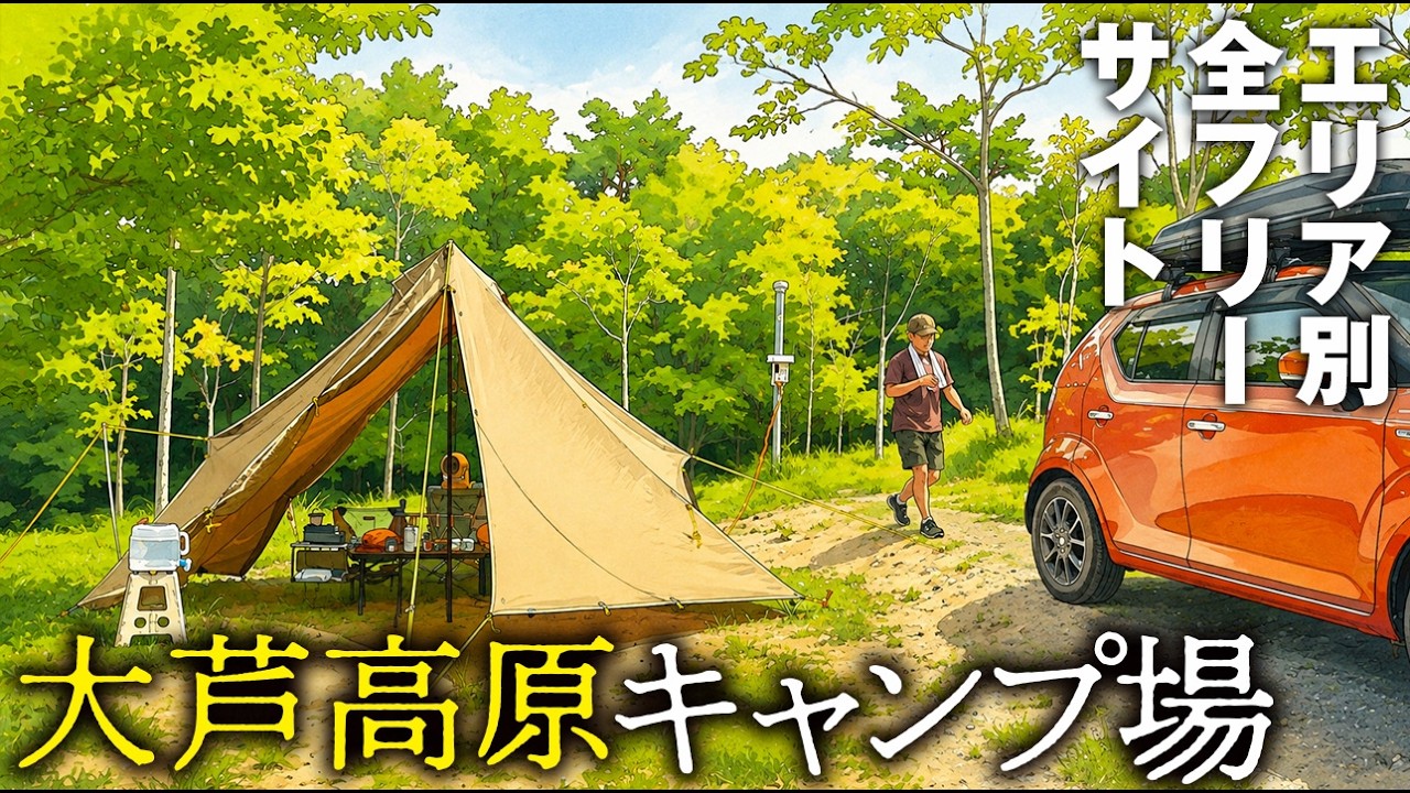 【盛夏アウトドア】5つのエリアがある「大芦高原キャンプ場」