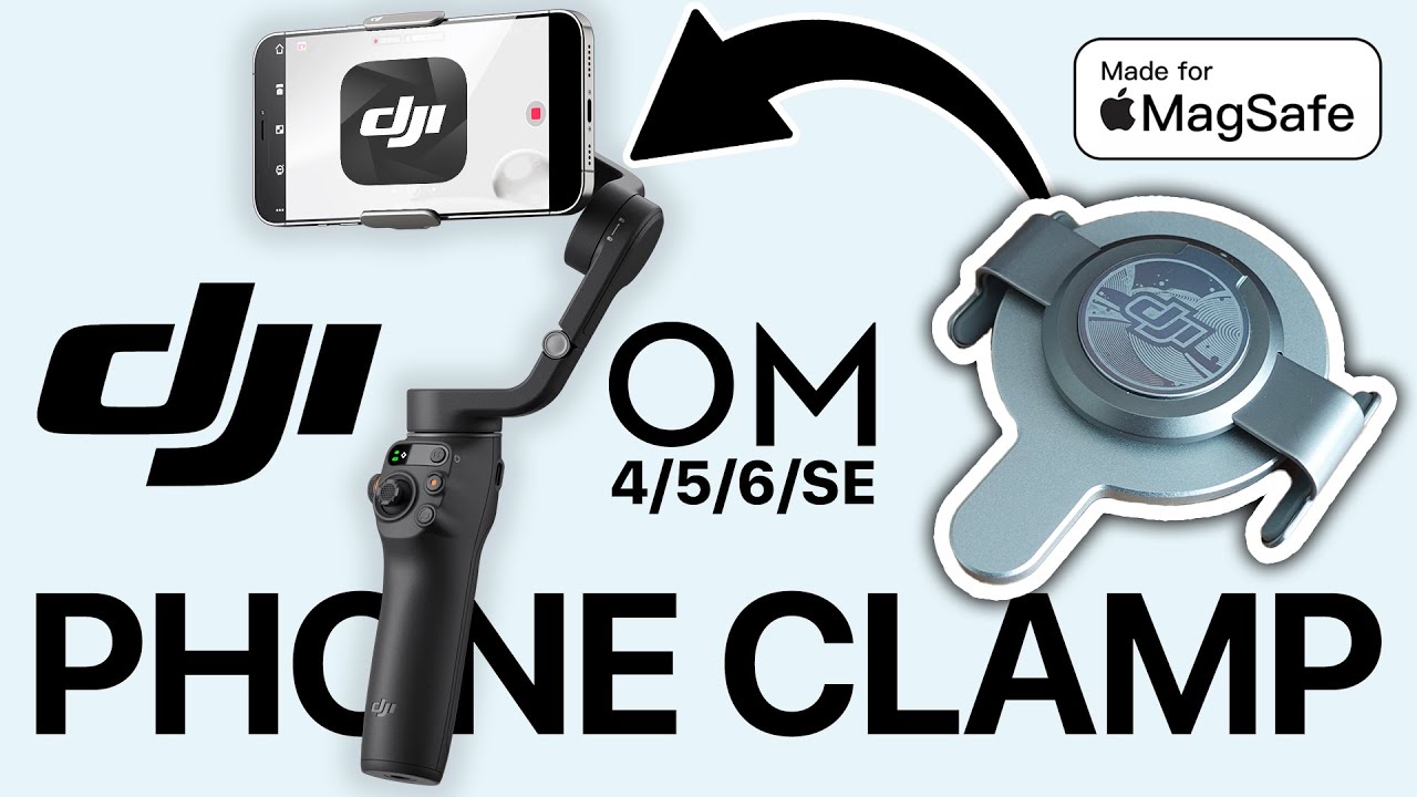 Крепление DJI Osmo Mobile MagSafe &mdash; краткое руководство по установке для iPhone (DJI OM 4/5/6/SE)