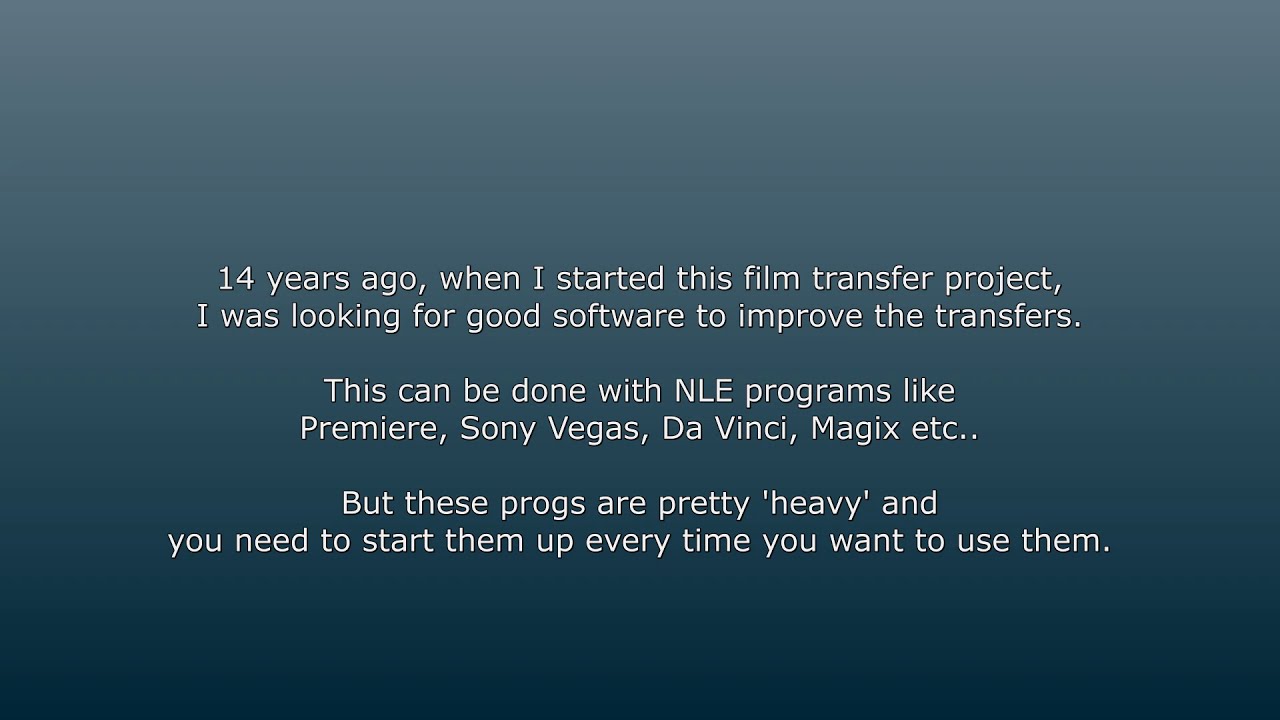 Filmtransfer Tutorial part 3