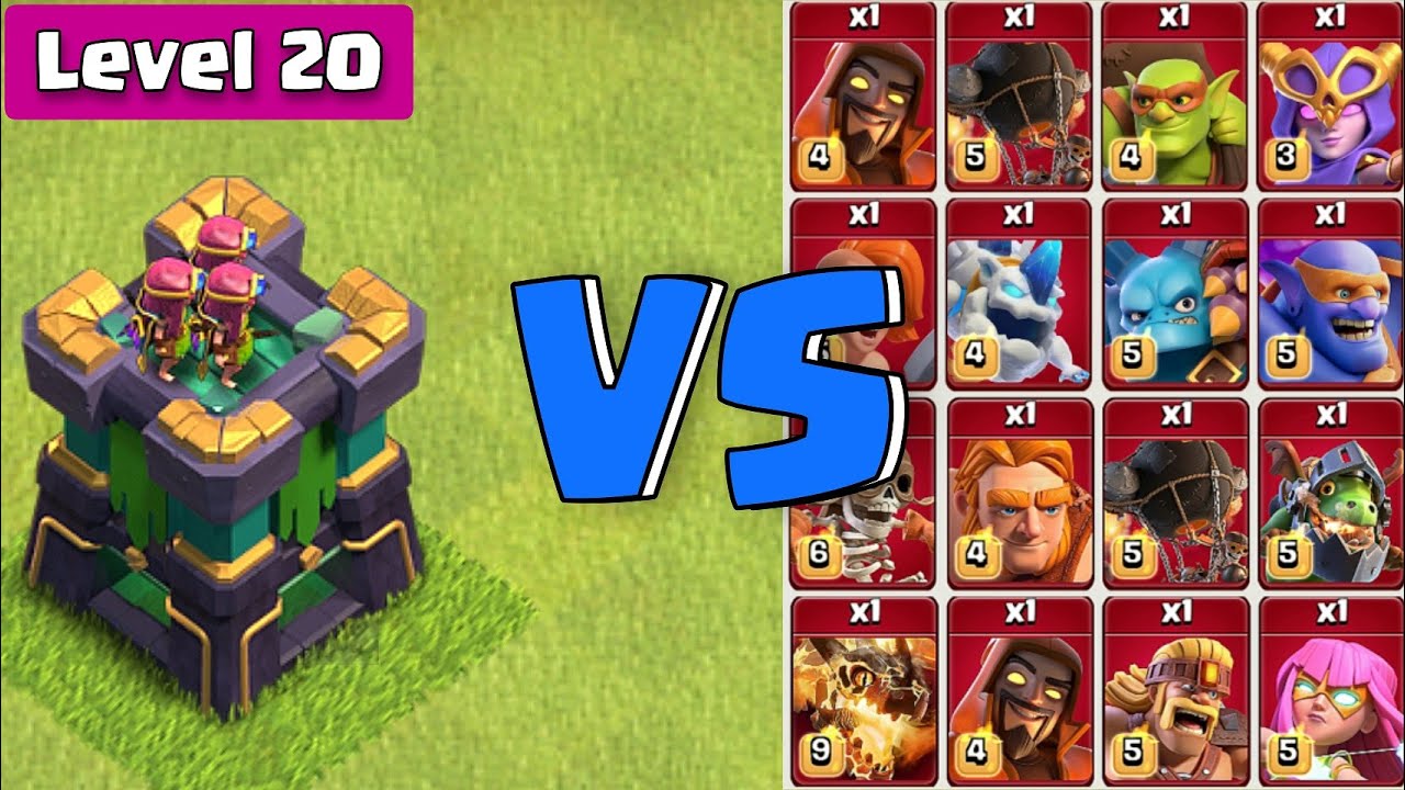 Max Archer Tower vs Max Super Troops - Clash of Edit