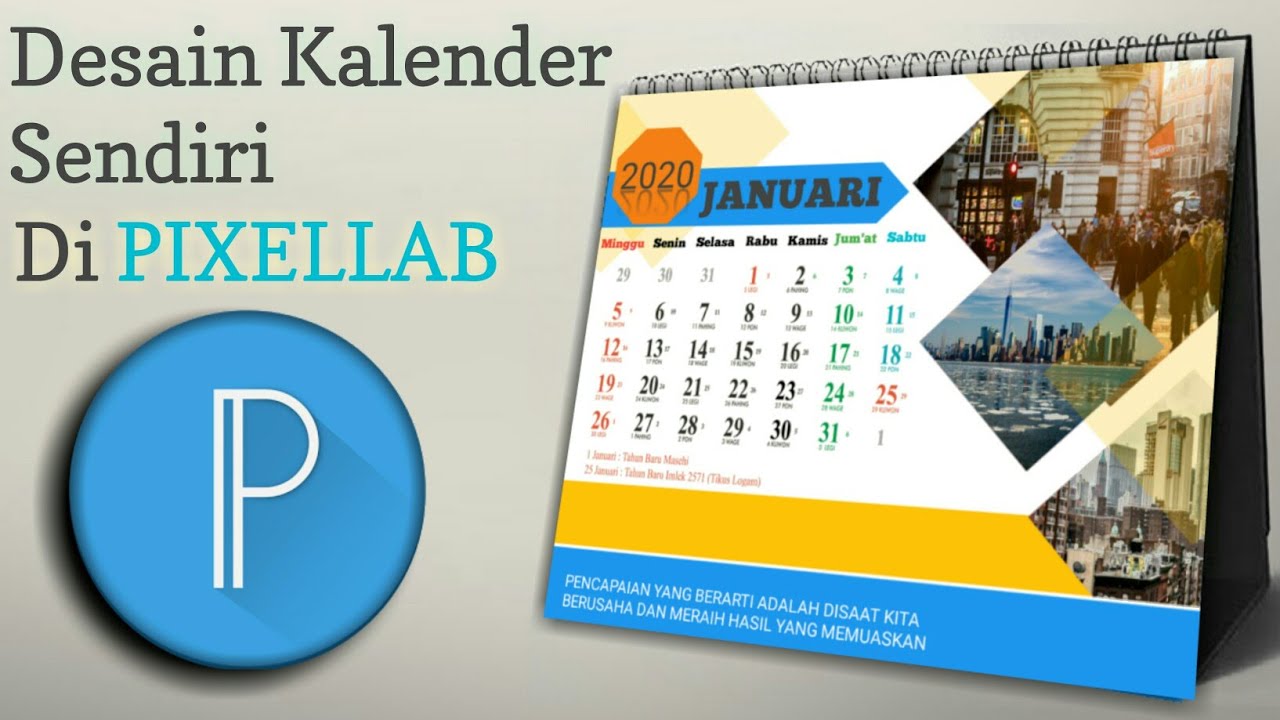 Cara desain Kalender di pixellab-Kalender 2020
